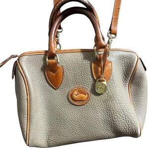 Vintage Dooney & Bourke Grey Leather Bag – All-Weather 👜✨
